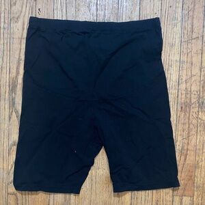 Black Maternity Biker Shorts